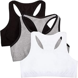 Fruit of the Loom Girl's Cotton Built-up Sport 3 Pack(Pack of 3) Sports Bra