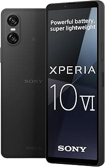 Sony Xperia 10 VI - 6.1 Inch 21:9 Wide OLED - Three optical focal lengths - Lightweight - Android 14 - SIM free - 128GB storage - IP65/68 rating - Dual SIM hybrid 1-36 months warranty - Black