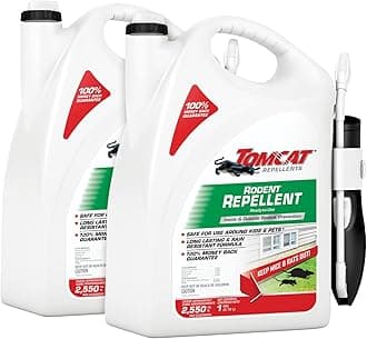 Tomcat Repellents Rodent Repellent Ready-to-Use with Comfort Wand For Indoor and Outdoor Mouse and Rat Prevention, Peppermint Oil Spray for Rodents with Cinnamon, Garlic Essential Oils,1 gal. (2-Pack)