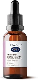 Nutrisorb BioMulsion D - High Potency Vitamin D3, Easily Absorbed Liquid - for Bone Health & Immune Support - 15ml