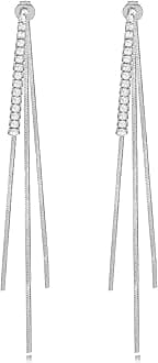 4Pcs Gold Long Tassel Dangle Earrings for Women Long Threader Earrings