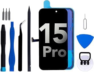 for iPhone 15 Pro Screen Replacement kit, 6.1" LCD Display Touch Digitizer Assembly with Frame Adhesive and Repair Tools Molde A2848/A3101/A3102/A3104