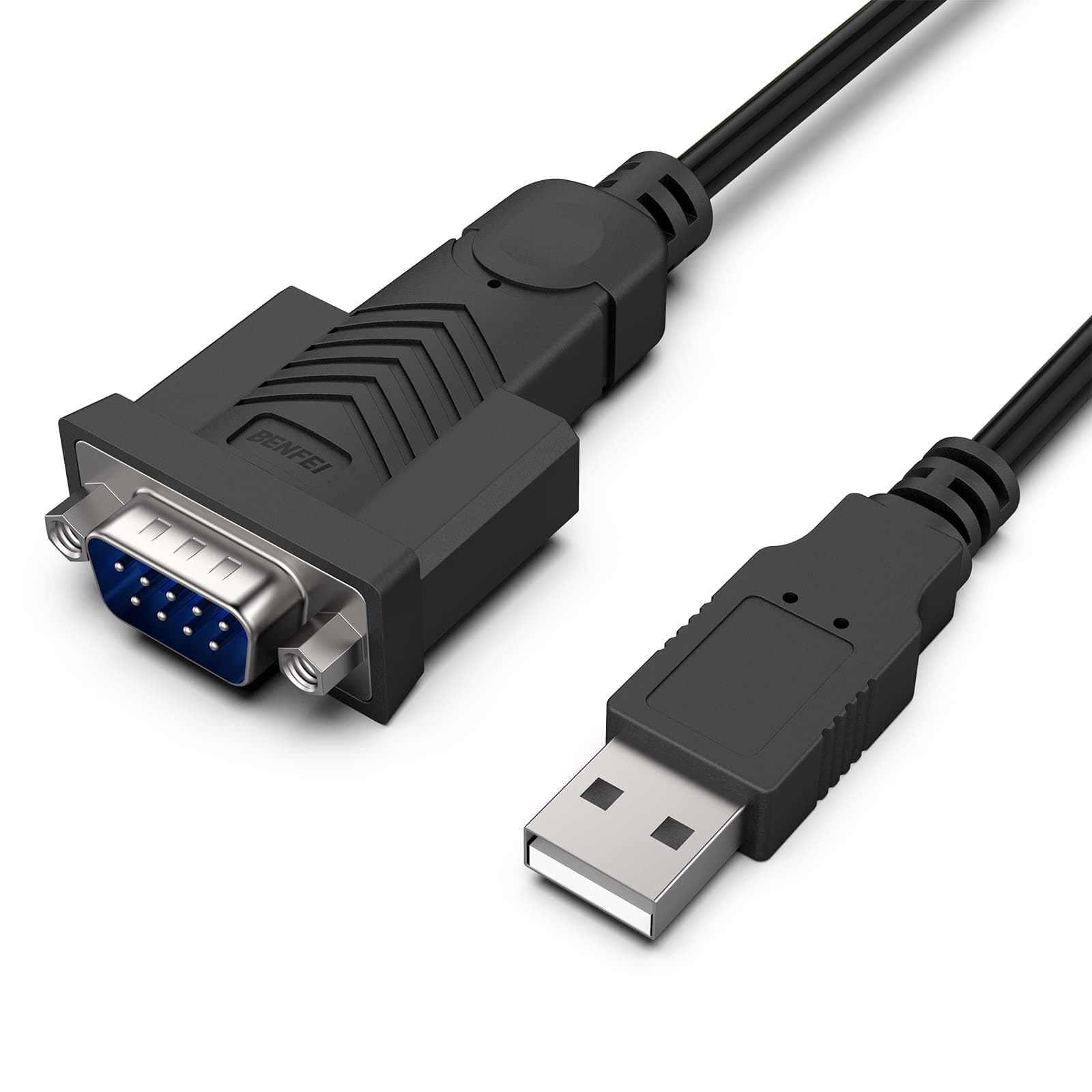 BENFEI USB to Serial Adapter,6 Feet USB to RS-232 Male (9-pin) DB9 Serial Cable, Prolific Chipset, Windows 11/10/8.1/8/7, Mac OS X 10.6 and Above(Not VGA)