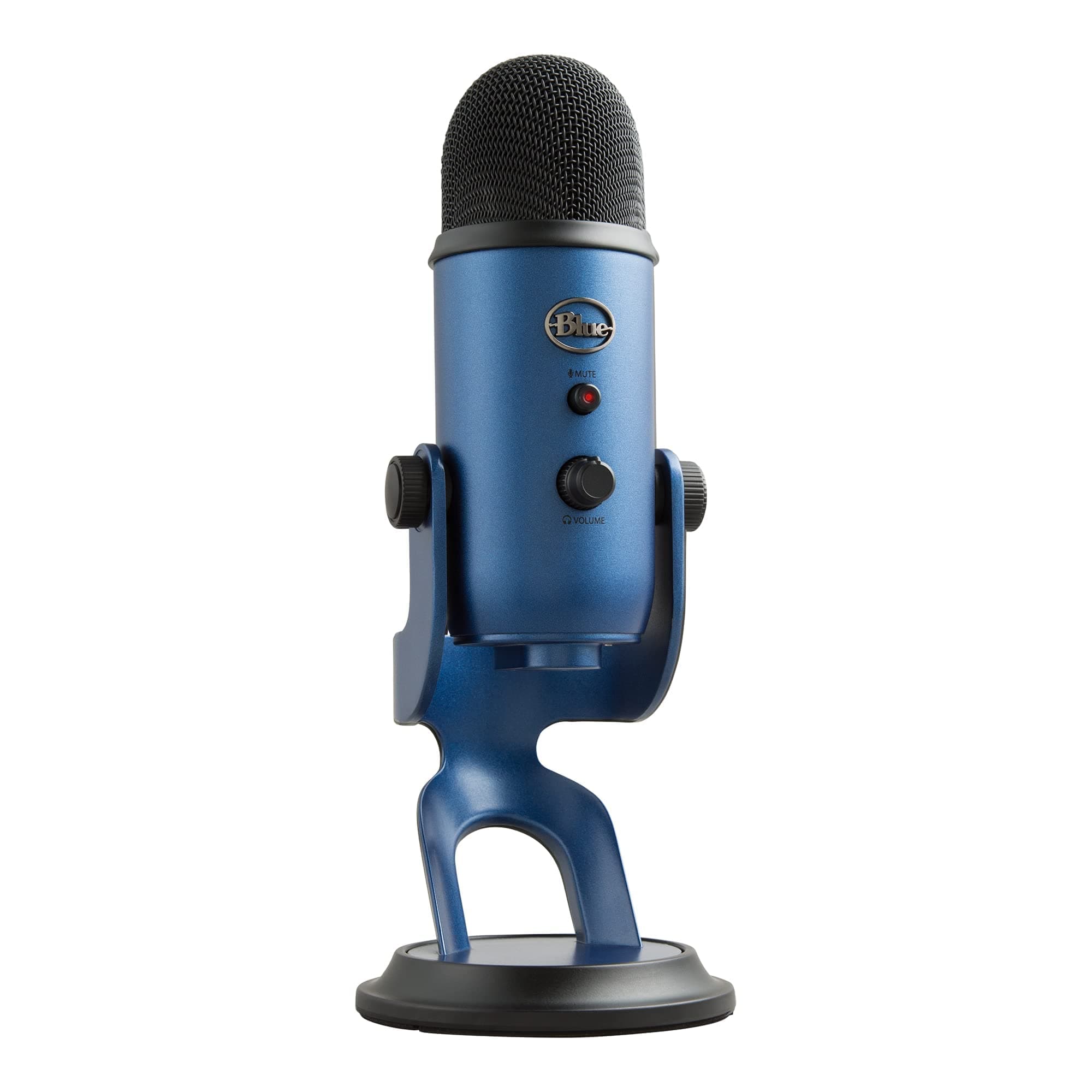 Blue Yeti USB Microphone for Recording, Streaming, Gaming, Podcasting on PC and Mac, Condenser Mic for Laptop or Computer with Blue VO!CE Effects, Adjustable Stand, Plug and Play - Midnight