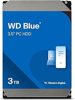 Western Digital 3TB WD Blue PC Internal Hard Drive HDD - 5400 RPM, SATA 6 Gb/s, 256 MB Cache, 3.5" - WD30EZAX
