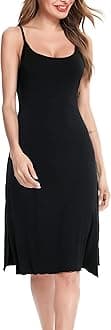 Vlazom Women Full Slips Sexy Soft Slip Dress for Under Dress Spaghetti Strap Cami Slip Chemises V Neck Negligee S-XXL