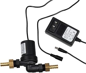 bayite BYT-7A014A DC 12V Solar Hot Water Circulation Pump with DC Power Supply Adapter Low Noise 3M Head 8LPM 2.1GPM