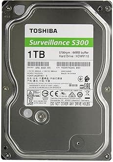 Toshiba S300 1TB 3.5 inch Surveillance Internal Hard Drive – SATA 6 Gb/s 5700 RPM 64 MB Cache