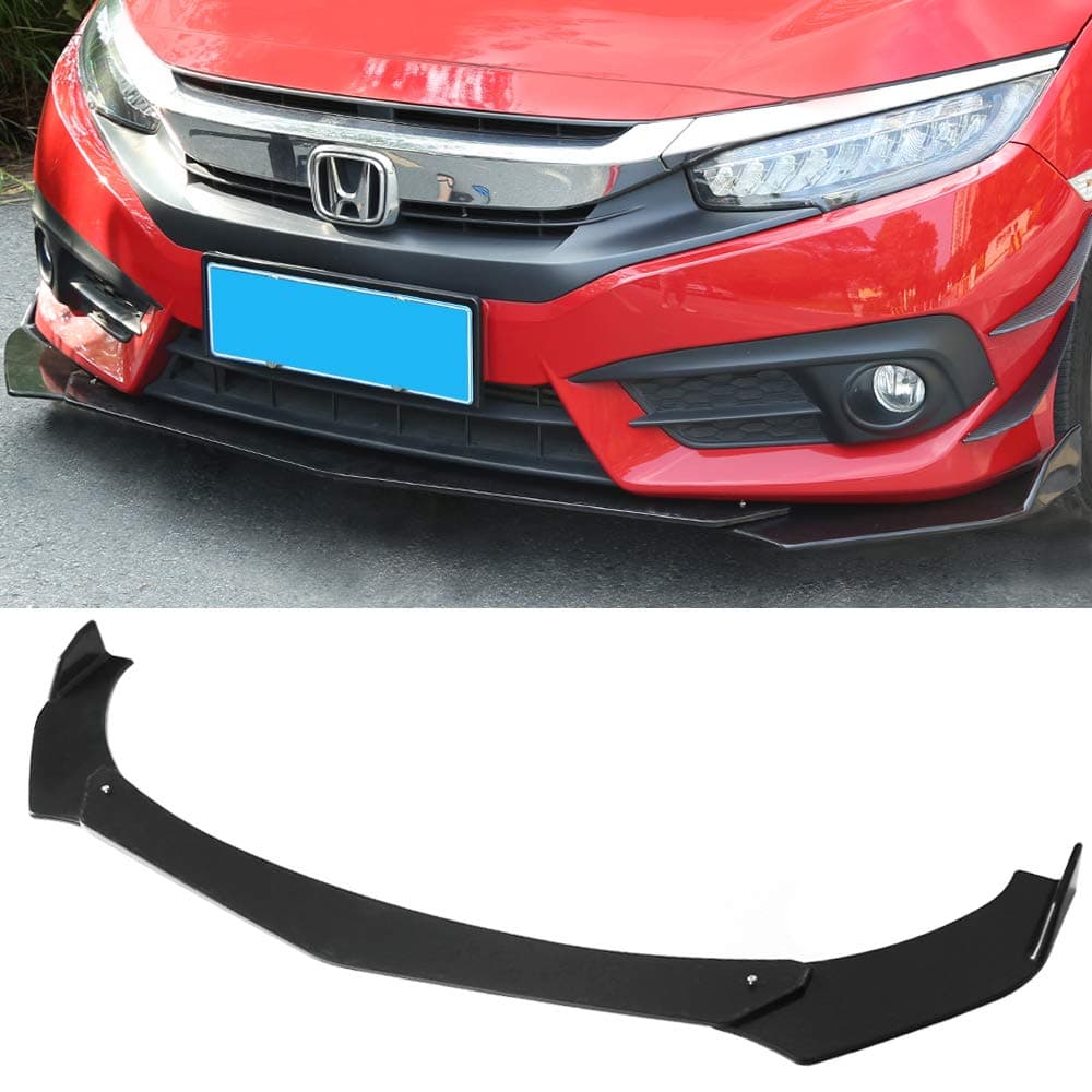 Aishun Dtouch Universal Fit Front Bumper Lip Splitters Winglets Canards (6042#, Black)