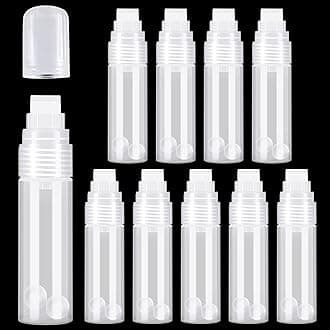 10 Pack Refillable Acrylic Paint Markers 15 mm Empty Acrylic Markers Clear White Marker Pens Empty Fillable Paint Touch Up Pen for Rock Painting Wood Graffiti Paper Drawing