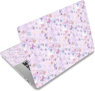 Laptop Skin Sticker 12.1 13 13.3 14 15 15.6 Inches Netbook Sticker Decal Reusable Universal Notebook PC Art Personalized Protector by AORTDES (AD-NEK-77 Flowers & Butterflies)