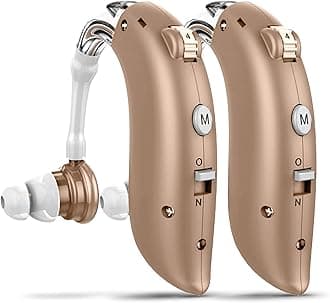 DELLONA Hearing Aids for Seniors, Hearing Aids Rechargeable for Seniors Severe Hearing Loss with Intelligent Noise Reduction (Pair) 4 Modes - Comfortable Wearing OTC Hearing Aid, PSAP