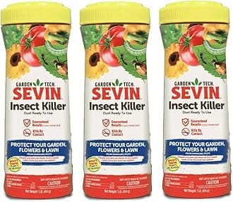 Garden Tech Sevin 5-Percent Dust Bug Killer Shaker Canister, pack of 3-1lb shakers