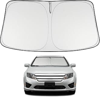 Proadsy 2026 Upgrade Windshield Sun Shade Custom Fit 2006-2012 Ford Fusion Foldable Front Sunshade Protector Sun Visor Blocks UV Rays Keep Car Cooler