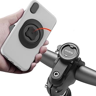 sincetop Universal Bike Phone Mount, Aluminum Stem Cap Phone Holder for Mountain and Road Bicycles, Quick Connect Riding Clip Stand MTB Handlebar Clamp【Series C - 1st Gen】