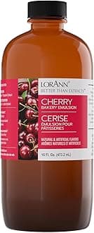 LorAnn Oils Cherry Bakery Emulsion: Authentic Flavor, Perfect for Enhancing Fruit Undertones in Baked Goods, Gluten-Free, Keto-Friendly, Extract Alternative Essential for Your Kitchen, 16 Oz