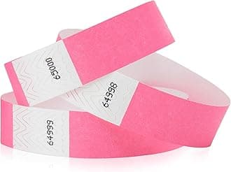 WristCo Neon Pink 3/4" Tyvek Wristbands 10000 Count Pink