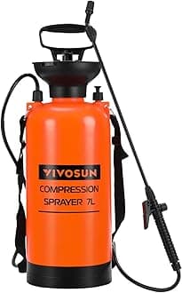 VIVOSUN 1.85 Gallon Lawn and Garden Pump Pressure Sprayer with Pressure Relief Valve, Adjustable Shoulder Strap