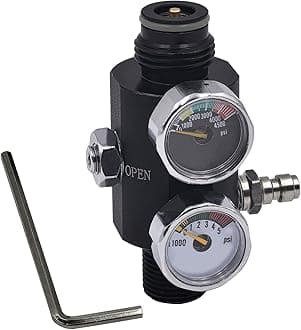 Adjustable Compressed Air Regulator Dual Gauge Pneumatic Air Valve Input 4500psi, Output 0 to 3000psi, M18*1.5, 5/8"-18UNF for Paintball Airsoft PCP (5/8"-18UNF)