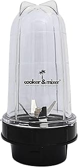 cooker And mixer Bullet Juicer Jar - Compatible With Traditonal Mixers, Transparent, Abs (500 Ml)