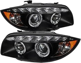 Carpartsinnovate Fits 07-13 E81 E82 E87 E88 1-Series LED Halo Black Projector Headlights