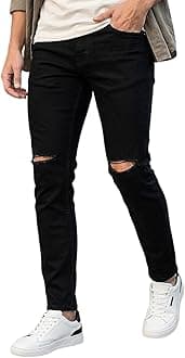 Men's Slim Fit Solid Jeans Stretchable