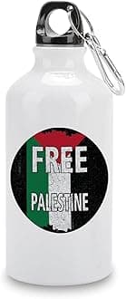 Free Palestine Water Bottles Palestine National Flag Stainless Steel Water Bottles 14 OZ Portable Travel Bottle for Sport Gym Outdoor Travel School