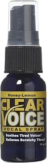 - Oral Throat Spray Singing Ease Clarity Soothing Dampener Moisturizer Relief Vocal Eze Reducer Booster Treatment Secret, Made in USA, Honey Lemon Flavor, 1 Fl Oz