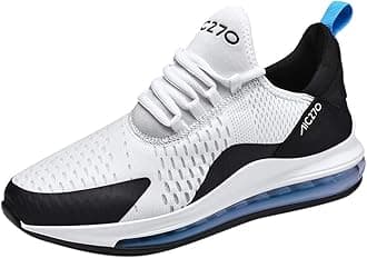 Men Solid High Top Male Air Cushion Mesh Breathable Running Shoes Lightweight Walking Sport Shoes