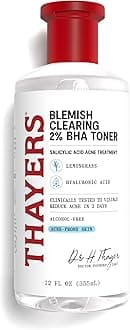Thayers Blemish Clearing Salicylic Acid Toner, Acne Treatment Face Toner with 2% Salicylic Acid, Soothing and Non-Stripping Skin Care, 12 Fl Oz