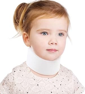 Kaxilu HKJD Kids Neck Brace for Neck Pain and Support, Soft Foam Cervical Collar Adjustable Youth Neck Support for Childrens Whiplash and Childs Torticollis Neck Stabilizer