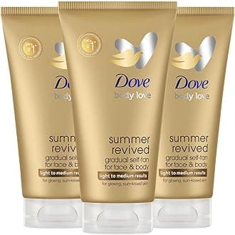 3 Packs of Dove Derma Spa Summer Revived Fair to Medium Face Cream with Cell Moisturisers 75ml