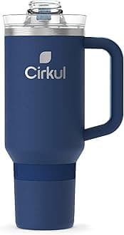 40oz. Midnight Blue Stainless Steel Tumbler with Handle, All-Day StrawSip™, Double-Wall Insulated