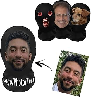 Custom Mask With Face,Personalized Print Phtot/Text/Logo Mask Bandana,Reusable Custom Fraud Mask Of Prank For Men & Women