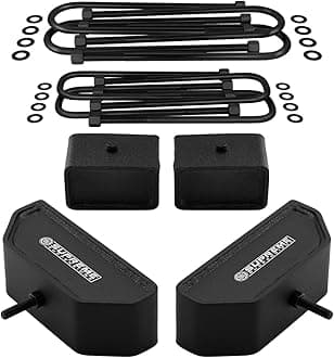 Supreme Suspensions - 3.5" Front + 2" Rear Lift for 1999-2004 ford F250 / F350 Super Duty 4WD High-Strength Steel Lift Blocks and U-bolts Kit