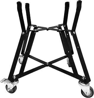 Medium BGE Nest,Grill Stand for BGE Accessories, Rolling Nest with Heavy Duty Locking Caster Wheels Powder Coated Steel for BGE Smoker Kamado Joe Grill Stand Accessories