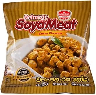 Delmege Soya Meat | Authentic Sri Lankan taste | (Curry flavour, Pack of 60)