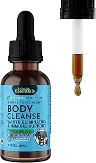 Animal Essentials Body Cleanse Liver Support for Dogs & Cats, 1 fl oz - Made in USA, Alcohol Free, Healthy Immune System