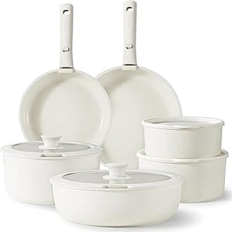 CAROTE12pcs Pots and Pans Set, Nonstick Cookware Set Detachable Handle, Induction Kitchen Cookware Sets Non Stick with Removable Handle, RV Cookware Set, Oven Safe, Saucepan Set