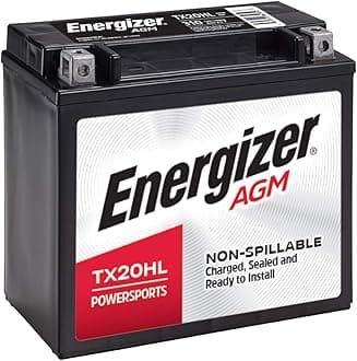 TX20HL AGM Motorcycle and Atv 12V Battery, 310 Cold Cranking Amps and 18 Ahr. Replaces: YTX20L-BS and others