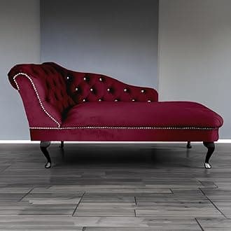RegentTufted Chaise Lounge Sofa & Seating Handmade Velvet Living Room Bedroom Hallway Black Accent Chair (Left Hand, Winr)