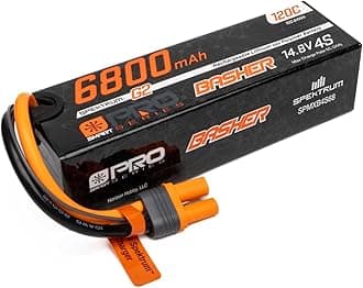 Spektrum 14.8V 6800mAh 4S 120C Smart G2 Pro Basher LiPo: IC5, SPMXB4S68