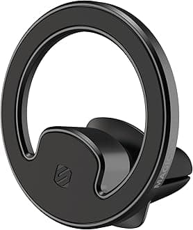 Scosche MagicMount MEMSVBK Elite2 Magnetic Phone Mount for MagSafe Mobile Devices, Car Vent Stand, 360° Adjustable Magnet Head, Cell Phone Holder Compatible with iPhone 14/13/12 & MagSafe Cases, Black