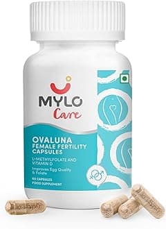 Ovaluna Female Fertility Supplement - 60 Veg Capsules| Shatavari and CoQ10 | Supports Egg Quality | Natural Conception | Hormonal Balance