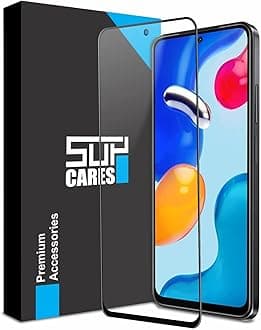 - SupCares Tempered Glass for Redmi Note 11Se, Note 11S, Note 11, Note 10S and Redmi Note 10 (6.43 Inch) With Installation Kit | Military-Grade Gorilla Screen Protector | Edge to Edge Coverage | Black