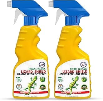 Home-Secure Lizard-Shield Natural Lizard Repellent Spray-280ml | Organic | Chemical-Free | Non-Toxic | 90 Days Protection | Mint Scent (Pack of 2)