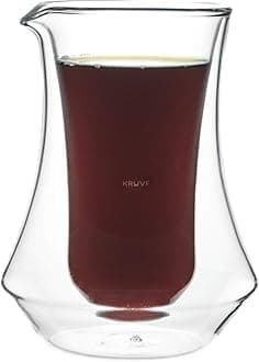 PIQUE Coffee Carafe - Elegant Double-Wall Glass Design, 10oz (300ml) Capacity for Perfectly Brewed Coffee, Ideal for Entertaining Guests and Coffee Lovers, Keeps Your Brew Hot and Hands Cool