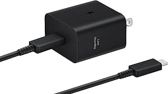 SAMSUNG 45W Wall Charger Power Adapter with Cable Included, Super Fast Charging for Galaxy Phones, Tablets and USB Type C Devices, Low Standby Power Consumption, EP-T4511XBEGUS, Black