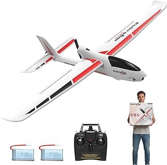 volantexrc RC Glider Plane Ranger600 Stunt 4 CH Remote Control Airplane RTF with 6-Axis Gyro & 3 Modes Easy to Fly, 2.4GHz Radio Controlled Aircraft for Beginners & Adults (White)