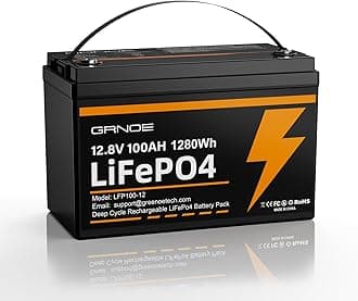 12V 100Ah LiFePO4 Battery Group 31 With Built-in 100A BMS, 15000 Deep Cycles ...